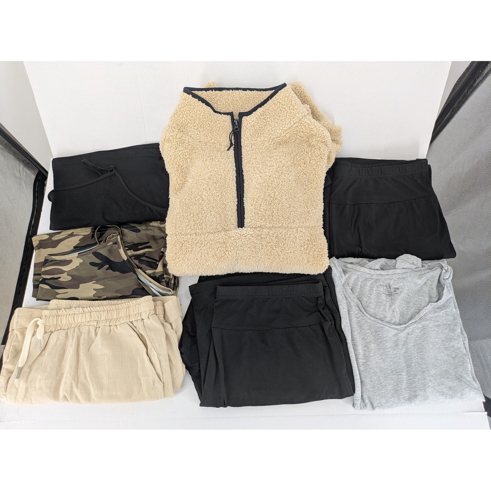Plus Women Clothing Lot 3XL Sherpa Pullover Leggings Tanks Tee Basics Minimalist